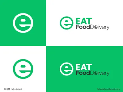EAT - logo concept brand design branding creative logo custom logo design delivery app e logo food app food delivery app food delivery service icon letter e logo logo logo design logo design concept logo designer logomark logotype negative space logo spoon logo typography