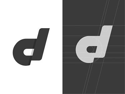 D + Grid Minimal Logo branding golden ratio icon lettermark logo logodesigner mark minimal monogram symbol