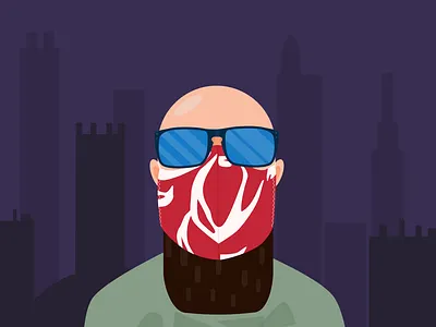 Guy with Mask affinity designer affinity vector commission art face mask face mask portrait face mask vector flat art flat design flat portrait portrait vector vector art vector illustration vector portrait