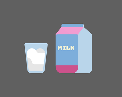 Vector illustration Milk design flat illustration minimal vector