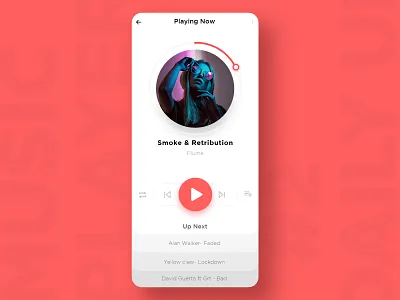 Music Player App UI Design adobexd interface interface design minimal ui mockup music app music player ui soft soft ui ui ux ux ui