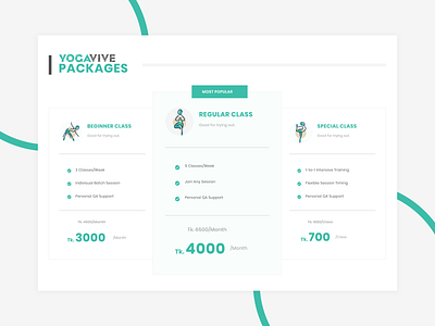 Yogavive - Pricing branding landingpage minimal pricing ui ux web webdesign website website design yoga