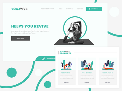 Yogavive branding landingpage ui ux webdesign website website design yoga