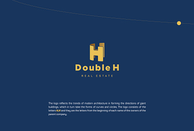 Double H architecture branding design icon illustration logo realestate typography vector