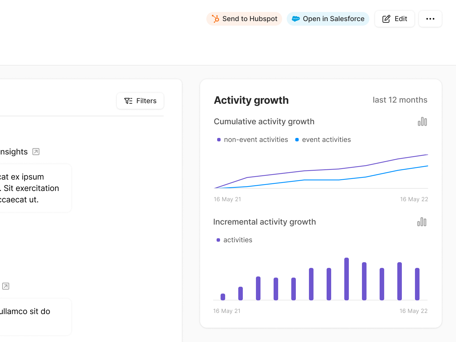 Insights Panel by usrnk1 on Dribbble