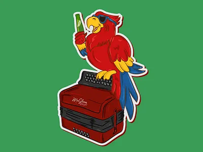 Ilustración Guacamayo. art digital arte digital colombia design desing graphic diseño gráfico guacamayo illustrator ilustración música vallenato