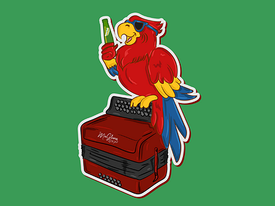 Ilustración Guacamayo. art digital arte digital colombia design desing graphic diseño gráfico guacamayo illustrator ilustración música vallenato