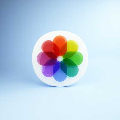 iOS14 photos icon in 3D 3d app apple big sur c4d cinema 4d icon icons ios ios14 iphone logo neumorphic neumorphism photos skeumorphic skeumorphism