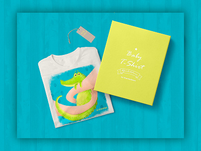 Cute illustration for baby t-shirt 2d animal art baby blue branding character children crocodile cup cute design hug illustration kids print procreate sticker t shirts textile