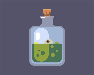 Potion bottle vector illustration bottle design cartoon design flat game art illustration minimal vector