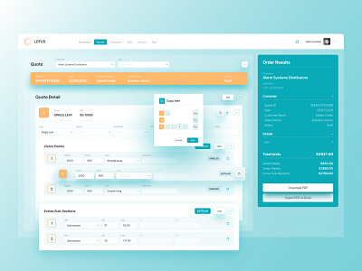 Lotus Dashboard admin admin panel app app design concept dashboard interface order quote quote design ui ux web app webdesign