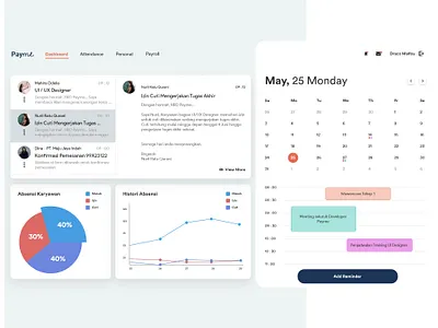 Human Resource App Dashboard app application dashboard design digital flat human human resources landing page minimalism portofolio ui ux website website design