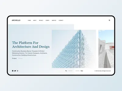 Archello Minimal Interface architecture behance builder building design dribbble interface interior minimal ui ux web website design