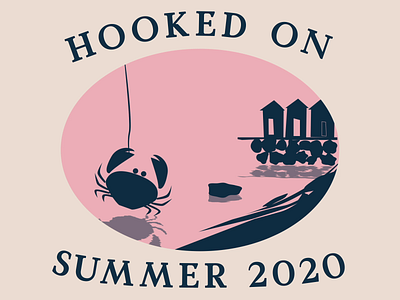 Hooked on summer after affects animation 2d badge figma illustration summer weeklywarmup