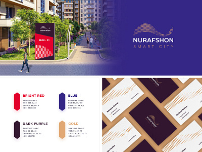 Nurafshon City - Logo identity design brand brand identity branding identity illustration logo logo design logotype typography vector