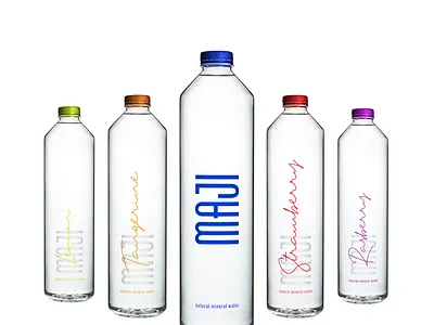 Maji. Luxury artesian mineral water brand. artesian branding corporate branding design identity luxury brand typography water