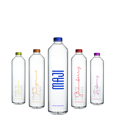 Maji. Luxury artesian mineral water brand. artesian branding corporate branding design identity luxury brand typography water