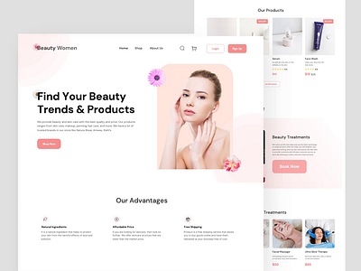 Beauty - Product Landing Page beauty graphic design landing page product ui web website