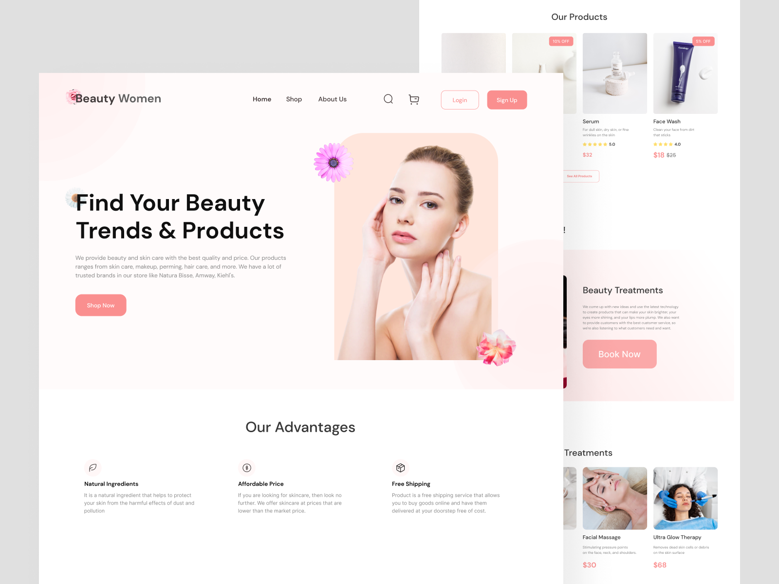 Beauty - Product Landing Page by Razaan Shah for Elux Space on Dribbble