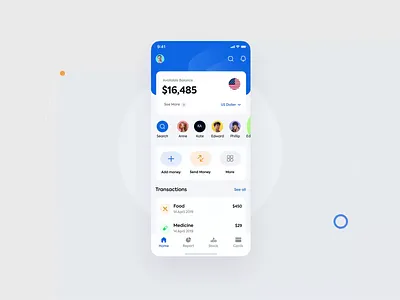 Finany - Send money | Finance Management App analytics animation dashboard datavisualization financial app fintech fintech app mobile app personal portfolio portfolio app saas send money userexperience userinterface