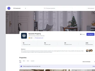 Property management pt.1 app cards clean dashboard data design desktop details interface light ui manage management product property simple tool ui user interface ux web