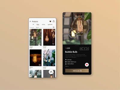 Swan Bulb Store App Ui 2020 app app design app ui design interface market minimal mobile app ui uiux uiuxdesign ux web