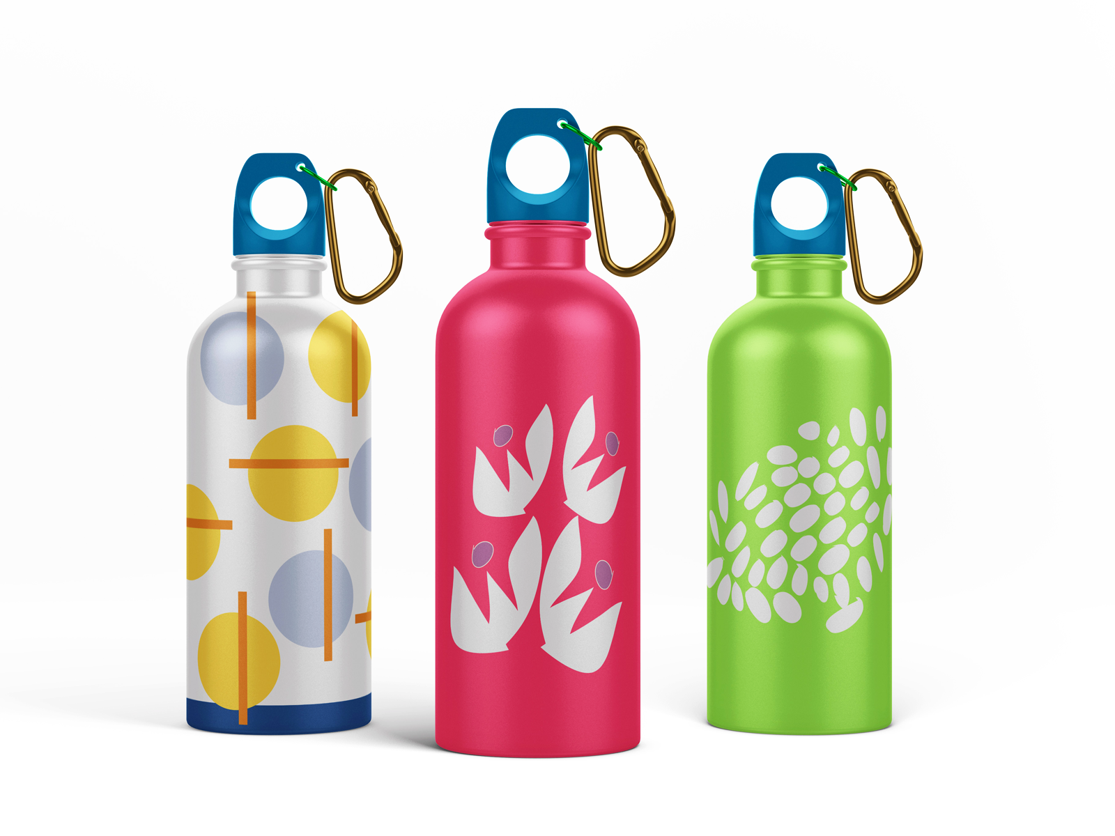 Water bottle branding and illustration by Raluca Grigoriu on Dribbble