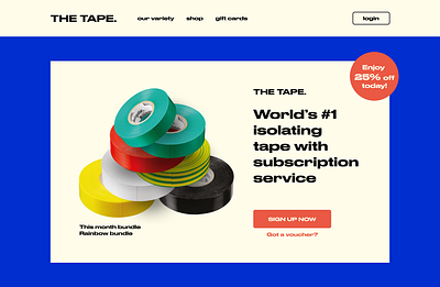 THE TAPE. brutal figma graphic design landing landing page promotion shop tape ui uiux ukraine web design