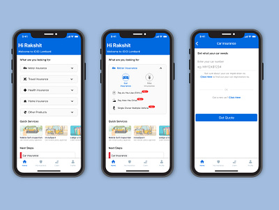 Insurance Mobile App mobile app design ui ux uxdesign