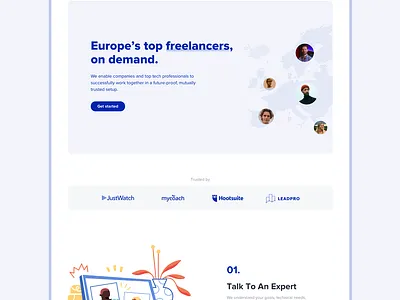Landing Page - Startup Concept clean freelance header illustration landingpage minimalist startup typography uidesign web design website