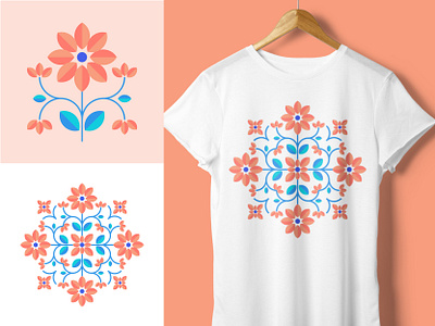 Flower Print design flower illustration minimal print simplified tshirt vector