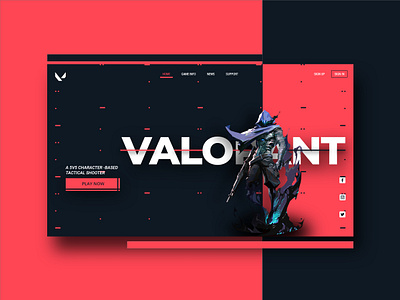 Valorant home page - Concept Design concept concept design esports games ui ux ux ui valorant web webdesign website website design