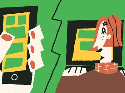 Phone Style Frame animation branding characterdesign concept art designer for hire illustration motion design motion graphics vector visdev visual design visual development