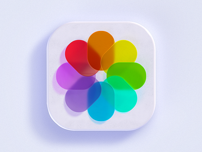 Big Sur Photo Icon 3d 3d art 3dicon 3dillustration apple appstore arnoldrender bigsur c4d cinema4d icons ios14 macos macosicon macosx photos ui