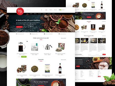Quba Coffee ecommerce online store beans caffeee black brown coffee design dribbbleweeklywarmup ecommerce graphic design green leaf local coffee online shop red tradition ui ux webdesign website www