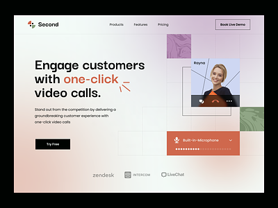 Video chat branding chat clean design google meet graphic design header illustration interface logo profile site typography ui ux vector video call video chat web web site