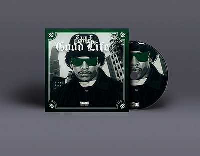 CD Cover-Mockup | Eazy-E ''Good Life'' 2pac adobe photoshop album cover design applemusic cd mockup compton design designs eazy e music tupac youtube