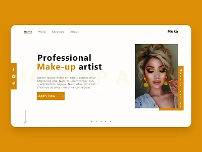 make up landing page dailyui design landing page ui ux web
