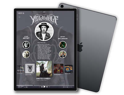 Artist Music Page for I-Pad adobe adobe photoshop app design graphicdesign graphics ipad ipad app ipad pro music music app music player photography ui uidesigner uidesigners uiux ux ux design uxdesign