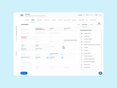 PartsHub Live Scorecard app dashboard dashboard ui data data entry design form forms grid scorecard startup typography ui ux validation web webpage website