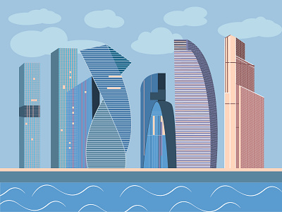 A kind of Moscow City illustration illustrator vector