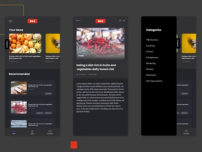 News App design minimal mobile mobile app news typography ui ux