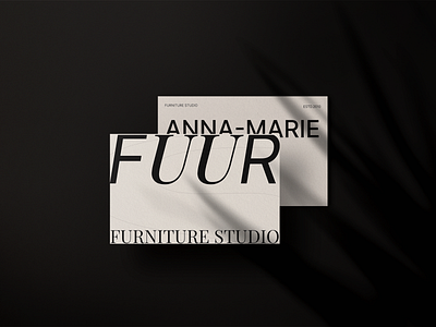 FUUR//Business card for Furniture Studio branding business businesscard card cards chair concept design furniture graphic design logo official studio style table ui ux vector wood