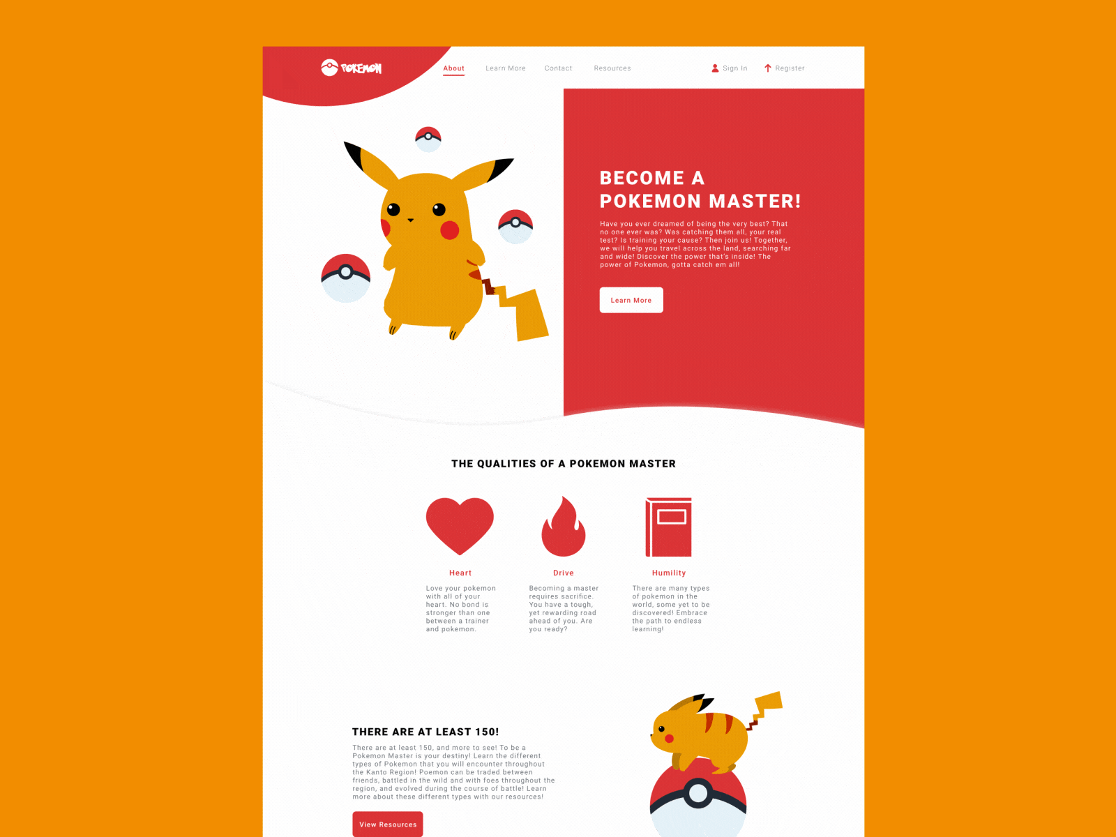 Pokemon Trainer Website dailyui design pokemon ui ux
