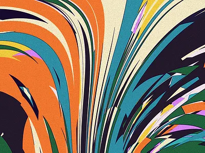 Vintage color explosion abstract branding colorful cover curves digital art explosion film flow geometric grain illustration oldskool outlines painting palette print sepia vector vintage