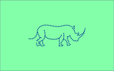 Rhino brush logo rhino logo