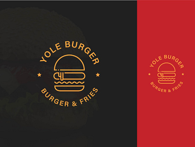 Yole Burger logo app branding burger burger logo burgers fries humberg icon illustration logo logo design logo mark logotype travel type