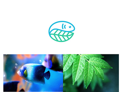 Fish + Leaf animal branding design fish flat icon design illustration inspiration leaf logo minimal minimalism simple vector
