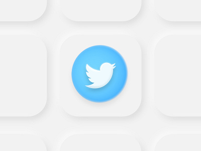 Big Sur Twitter 3d big sur blender design icon logo mac os mac os icon mac osx minimal neumorphic neumorphism photoshop twitter ui