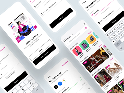 eCommerce mobile app ui design app clean creative design designer ecommerce ecommerce app ecommerce design ecommerce shop hire illustraion interface minimal mobile product design shopping shopping app ui ux visual